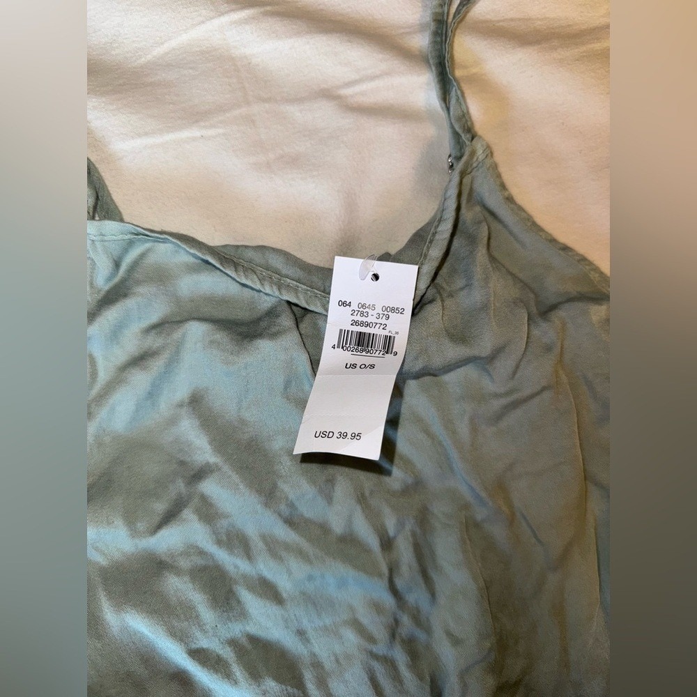 Sage Green Fairy Core Sleeveless Blouse 'Don't Ask Why' NYC - Picture 3 of 4